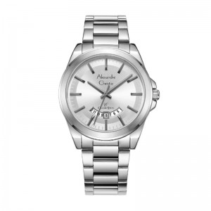 Alexandre Christie AC 8676 Silver White Man MDBSSSL